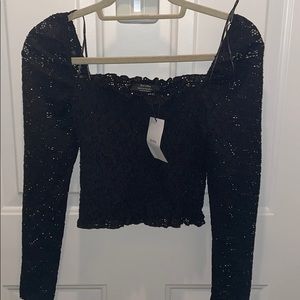 NWT BERSHKA black lace top